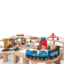 Load image into Gallery viewer, Wooden Railway Set
