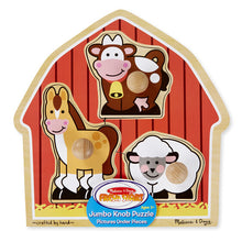 Load image into Gallery viewer, Barnyard Animals Jumbo Knob Puzzle - 3 Pieces