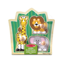 Load image into Gallery viewer, Jungle Friends Jumbo Knob Puzzle - 3 Pieces