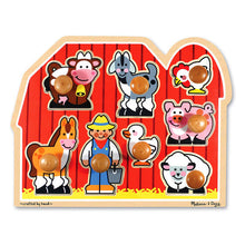 Load image into Gallery viewer, Large Farm Jumbo Knob Puzzle - 8 pieces