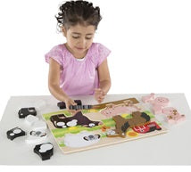 Load image into Gallery viewer, Chunky Wooden Jigsaw Puzzle - Farm Animals