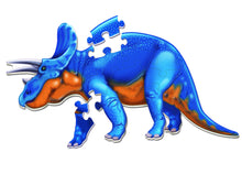 Load image into Gallery viewer, Jumbo Dinosaur Floor Puzzle - Triceratops