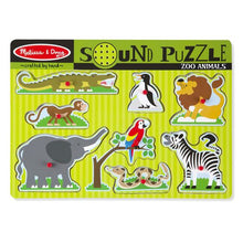 Load image into Gallery viewer, Zoo Animals Sound Puzzle - 8 pieces
