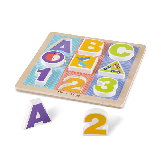First Play Wooden ABC-123 Chunky Puzzle