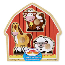 Load image into Gallery viewer, Barnyard Animals Jumbo Knob Puzzle - 3 Pieces
