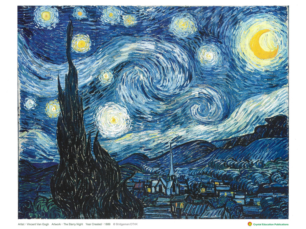 The Starry Night (Vincent Van Gogh, 1889) 星夜
