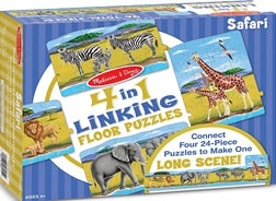 Safari 4-in-1 Linking Floor Puzzle 96 pieces