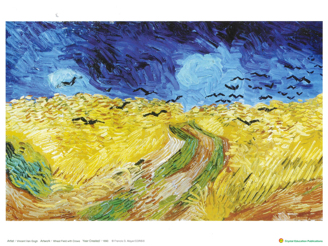 Wheat Field with Crows (Vincent Van Gogh, 1890)     麥田群鴉