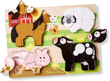 Load image into Gallery viewer, Chunky Wooden Jigsaw Puzzle - Farm Animals
