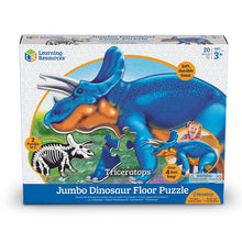 Load image into Gallery viewer, Jumbo Dinosaur Floor Puzzle - Triceratops
